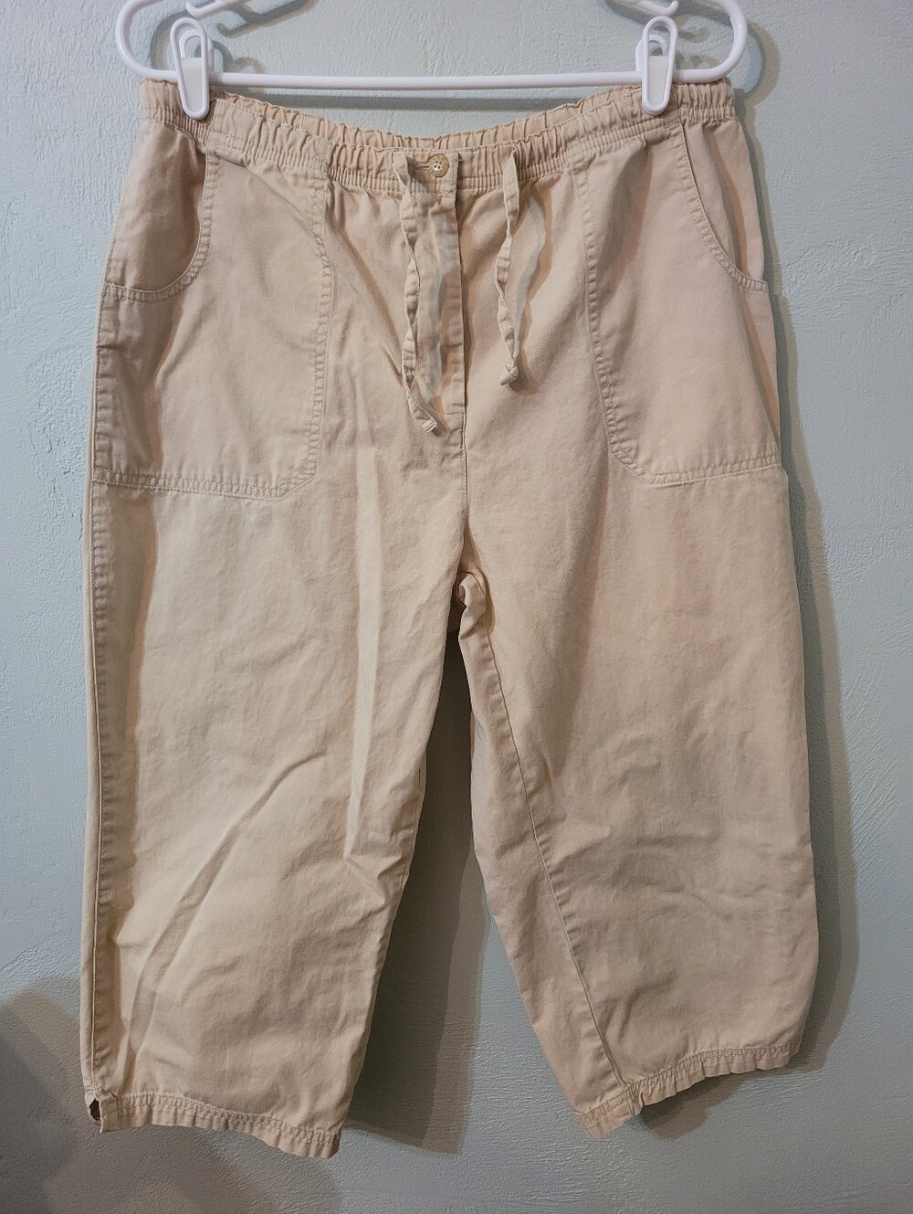 Bill Blass Vintage 100% Cotton Cropped Pants Size Large!